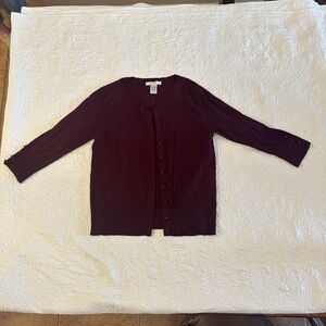 Grace Burgundy Button up Cardigan Size:M